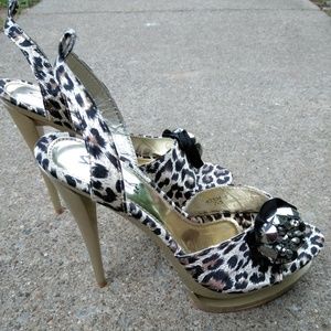 Selina Leopard Platform 5-inch Heels